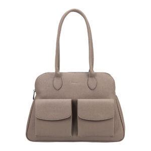 Sac à main structuré avec deux poches frontales et longues anses, signé Diana&Co.